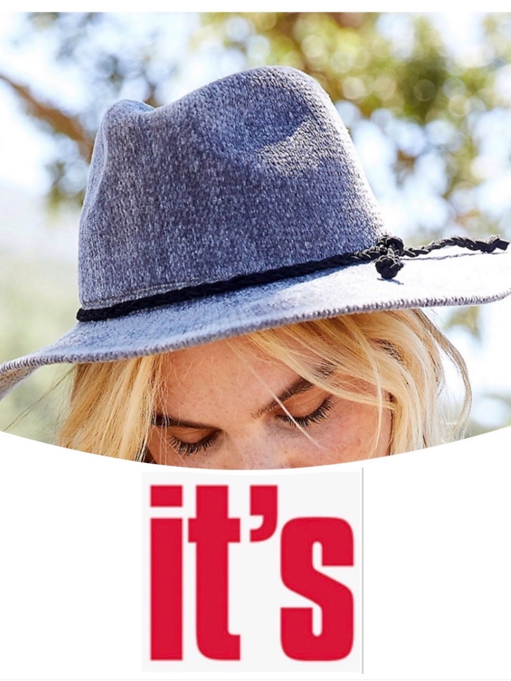 IT’S Lilac Chenille Panama Hat